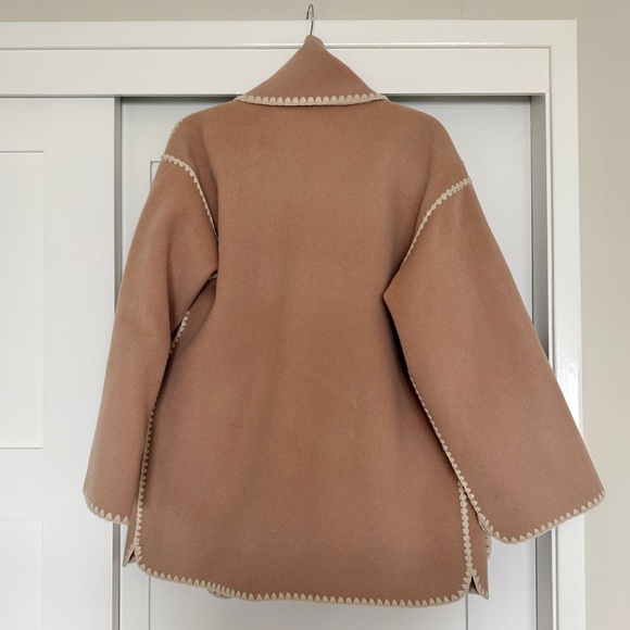 Quince Double Face Merino Wool Scarf Coat - Small - Picture 4 of 8